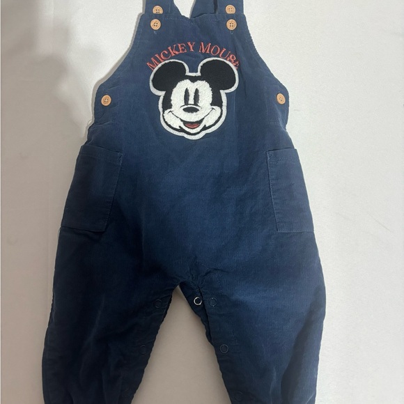 Baby Disney Other - Disney Mickey Mouse Corduroy Baby Overalls - Navy 12 Months